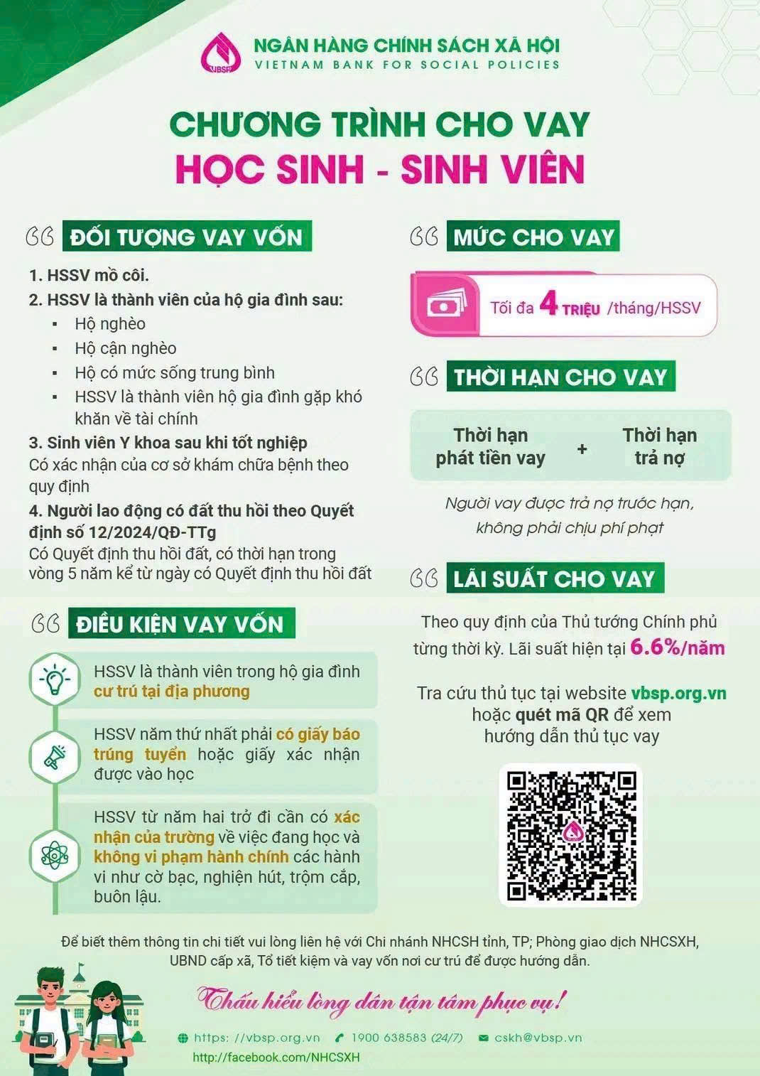 TIẾP SỨC ĐẾN TRƯỜNG CHO HỌC SINH, SINH VIÊN BẰNG NGUỒN VỐN TÍN DỤNG ƯU ĐÃI
